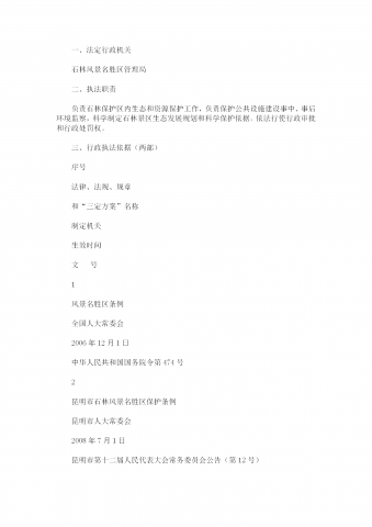 名胜区管理局行政执法规定word模板