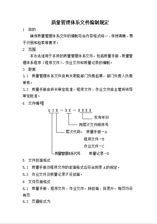 建筑标准质量管理Word模板