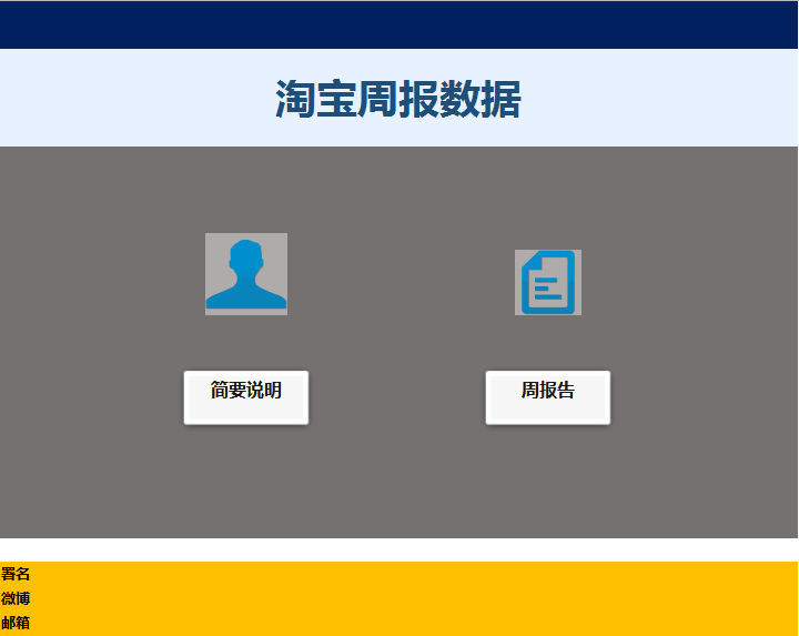 淘宝周报数据excel模板