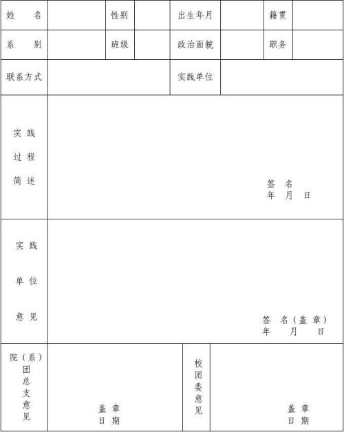 大学生社会实践报告模板参考