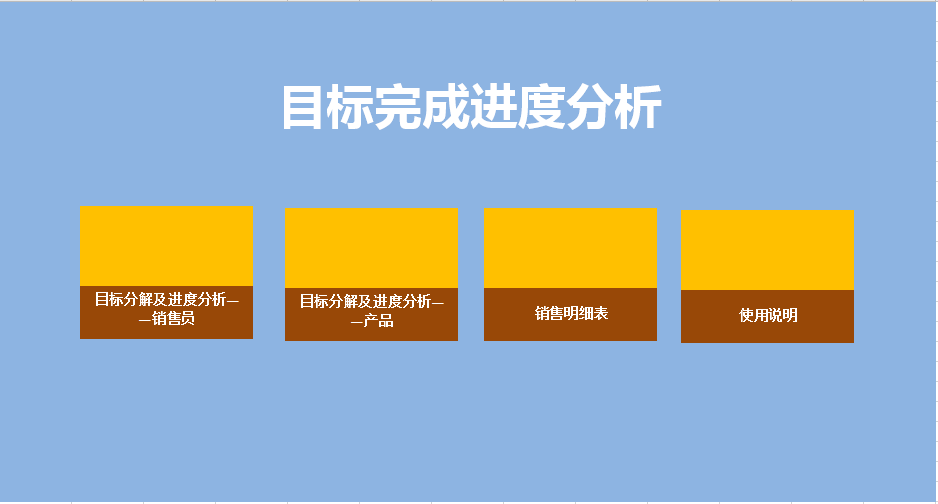 目标完成进度表Excel管理系统