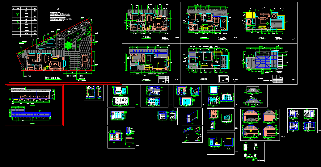 住宅全套建筑CAD施工图