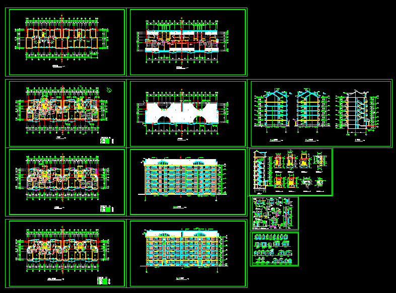六层住宅建筑CAD施工图