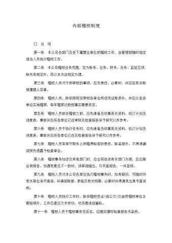 内部稽核制度Word模板