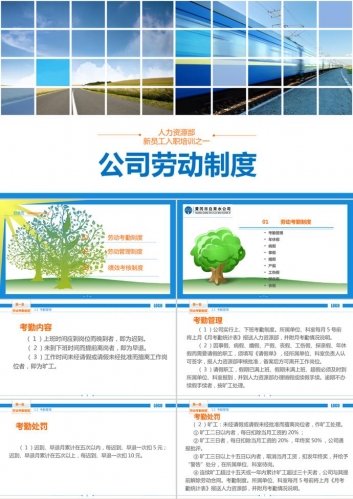 公司劳动制度汇编PPT模板