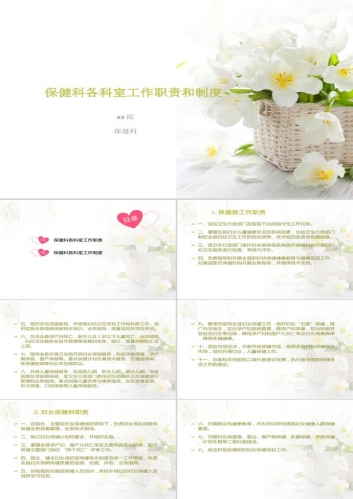 保健科各科室工作职责PPT模板