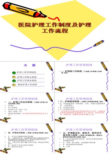 医院护理工作流程ppt模板