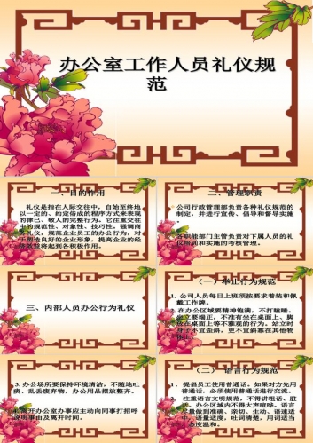 办公室工作人员礼仪规范PPT模板