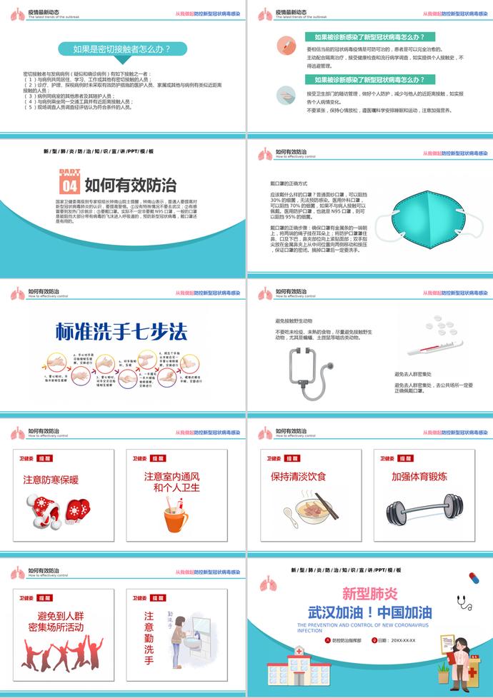 防控新型冠状病毒感染ppt模板-2