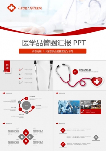医学品管圈汇报PPT模板