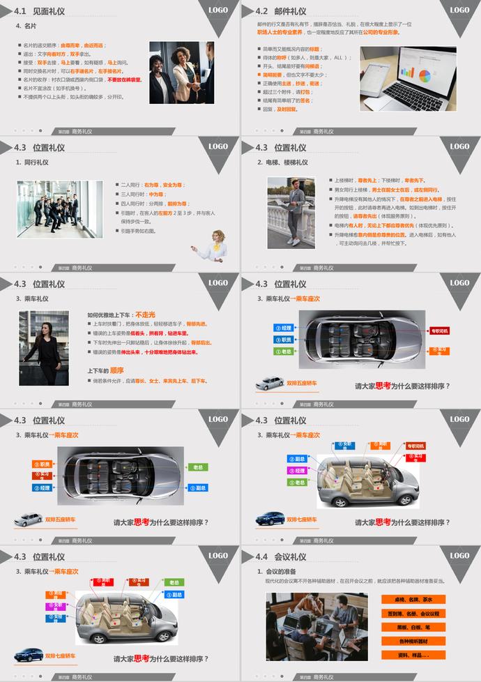 简约风商务礼仪PPT模板-5
