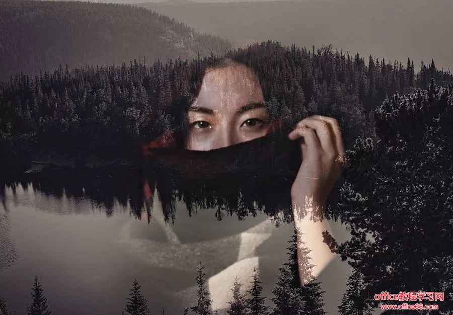 ppt如何快速做出双重曝光效果的PPT版双重曝光效果（2）