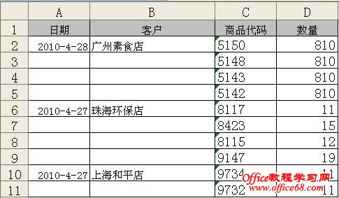 Excel行数多不用怕，批量填充空白单元格