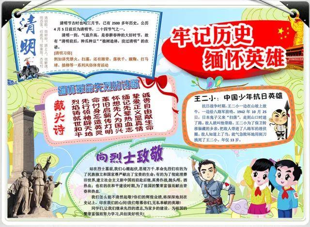 2020年清明节手抄报内容资料搜集(22)