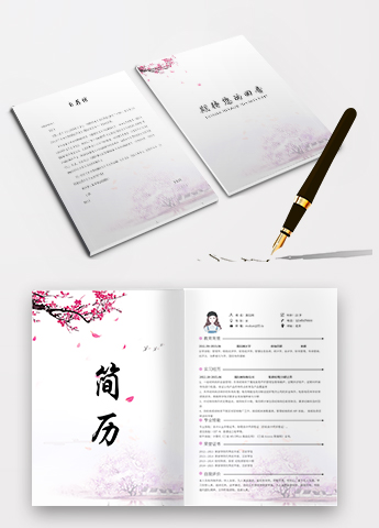 粉色系复古风渠道经理主管简历模板