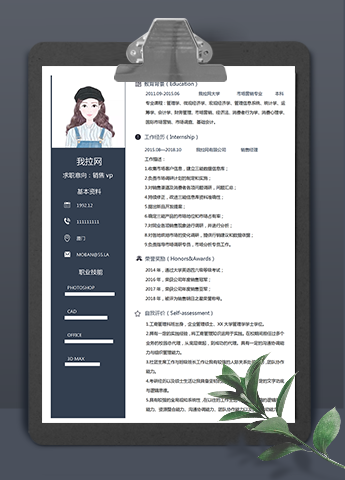 暗色系销售vp个人简历模板