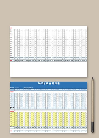 2019年收支预算表