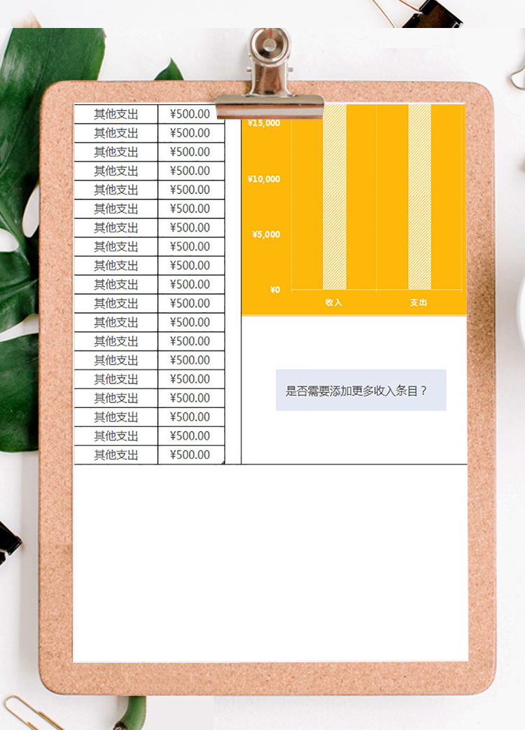 公司每月预算表-1