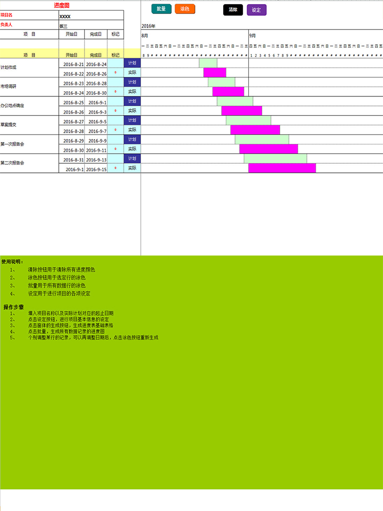 项目计划进度表-1