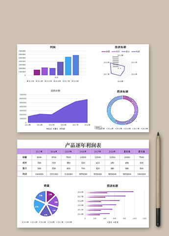 产品逐年利润表
