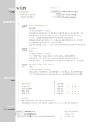 咨询简历模板（图形化创意简历模板）