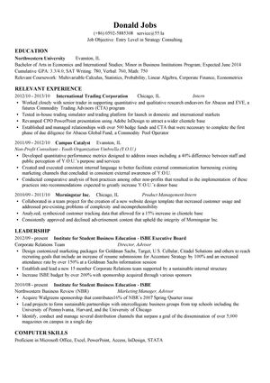 咨询求职英文简历模板