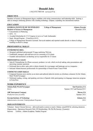 销售个人英文简历